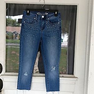 Seven7 Jeans  Capri cut offs with Pearls size 4